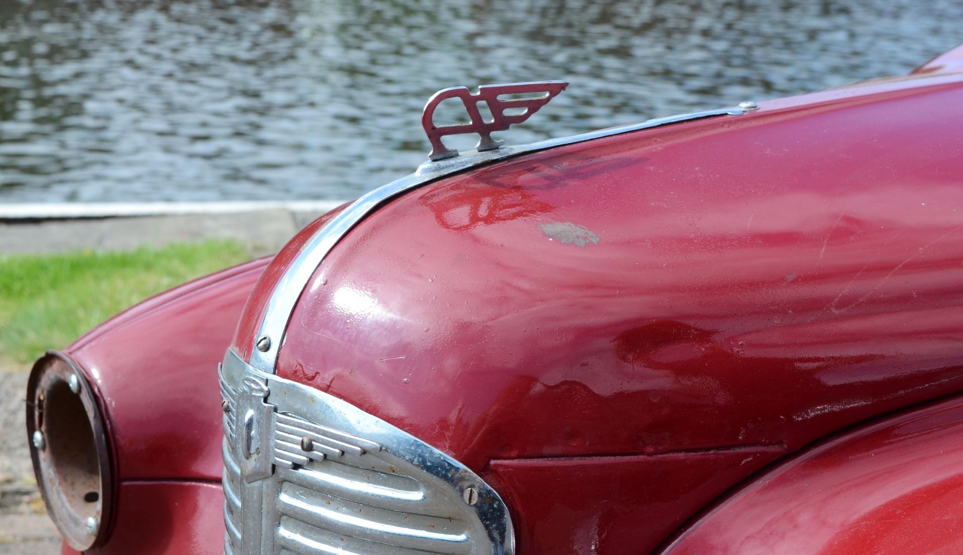 An Austin J40 pedal car, c.1948, offered in red, partially restored. The car was made from heavy- - Image 4 of 7