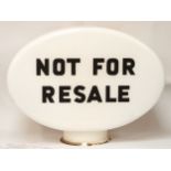 An Esso Petroleum NOT FOR RESALE glass globe, 51 x 38 x 19cm