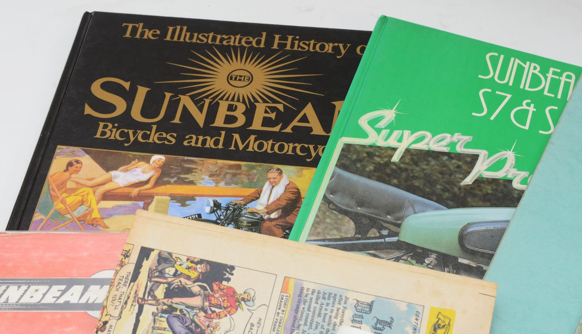 A collection of Sunbeam S7/8 books, including a rare 10th September 1954 Eagle comic advert, - Image 2 of 2
