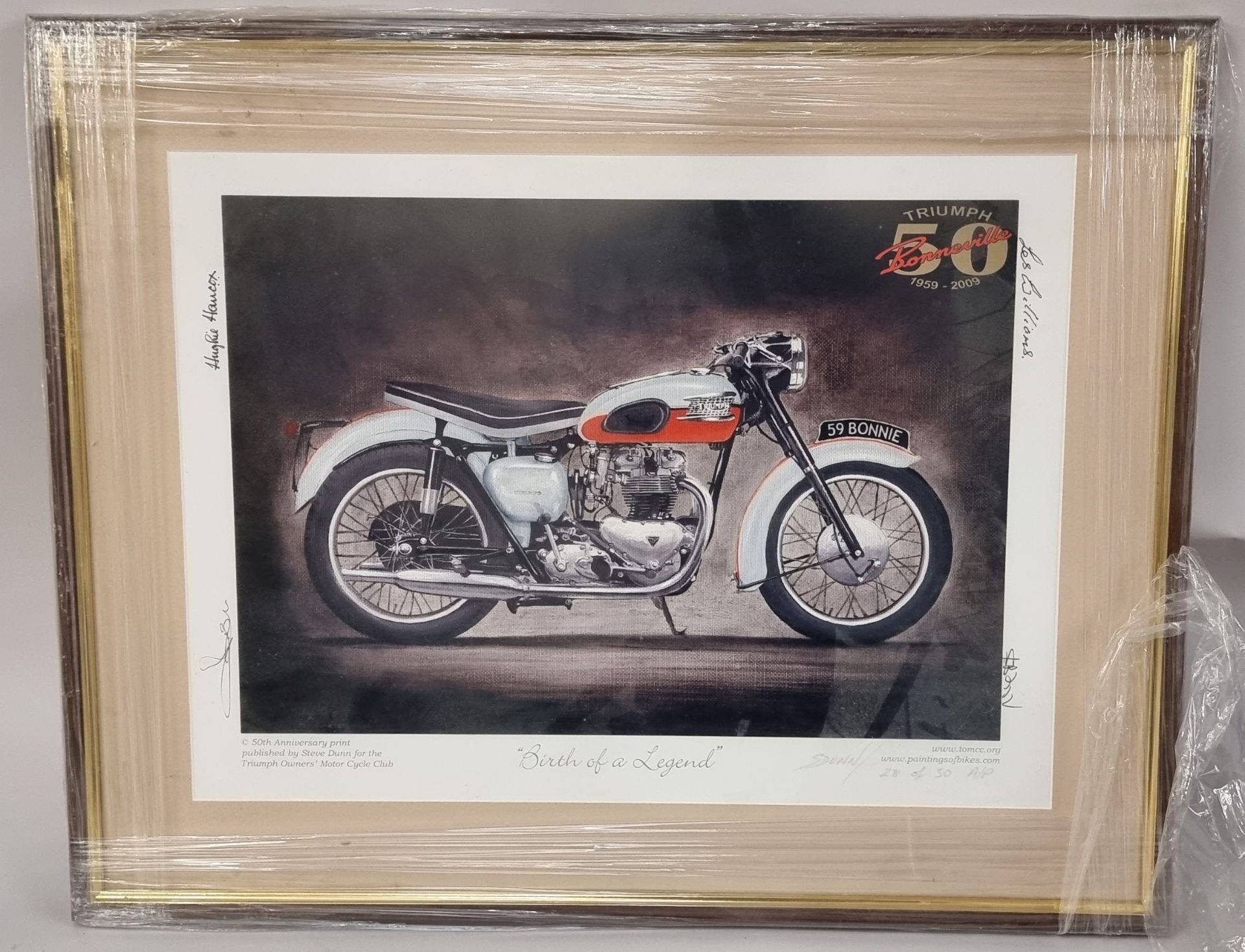 Birth of a Legend, by Steve Dunn, artist proof, 28/50, with four signatures, 32 x 43cm