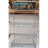 A Fast Finish spray can shop counter display stand, 50 x 30 x 91cm