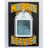 A vitreous enamel Morris Service sign, 26 x 18cm