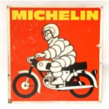 A Michelin Motorcycle tin sign, 44.5 x 43.5cm