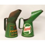 A BP Energol quart oil jug and a Castrol jug (2)