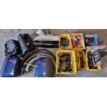 An autojumblers lot, to include NOS Honda, British various, mudguards and leg guards.