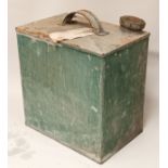 A Vintage petrol can, with lead soldered seams, cap