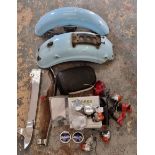 A Kawasaki BJ250 Estrella front and part rear mudguard and other BJ used spares