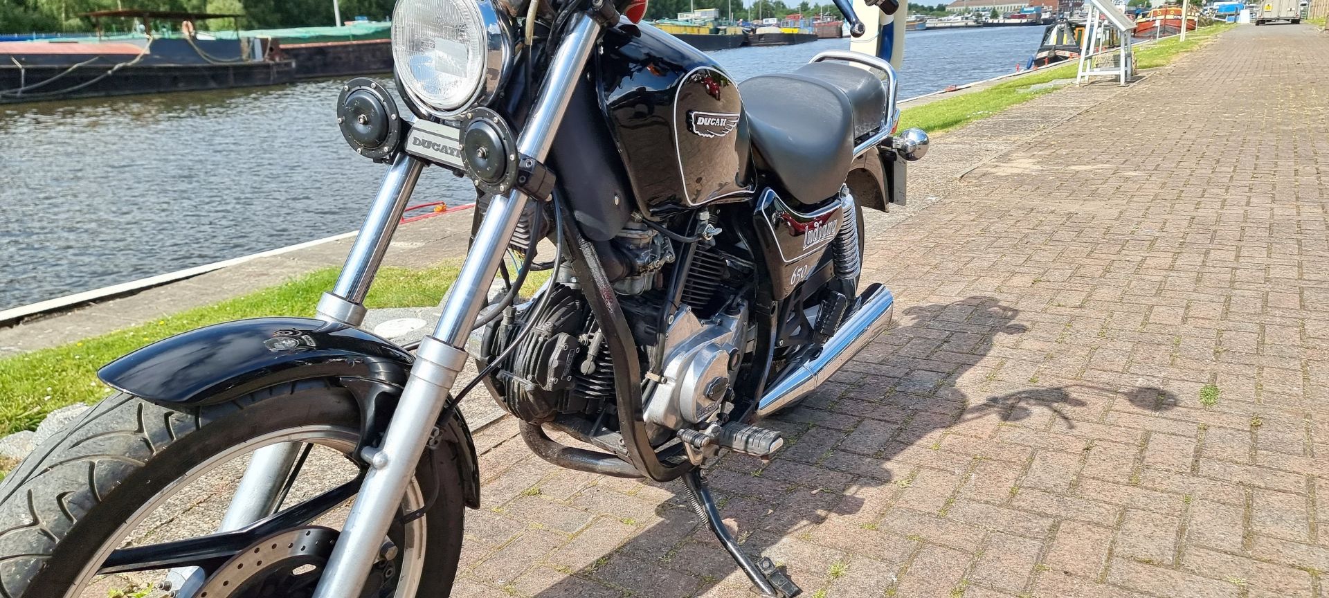 1990 Ducati Indiana, 650cc. Registration number G164 BDL. Frame number ZDM650C650196 * DGM 520870. - Image 4 of 11