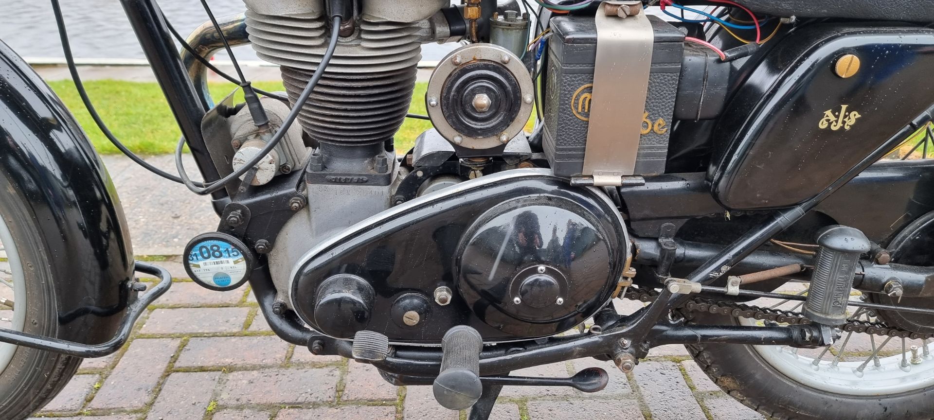 1953 AJS 16M, 349cc. Registration number NYF 196. Frame number overpainted. Engine number 53/16M/ - Image 7 of 14