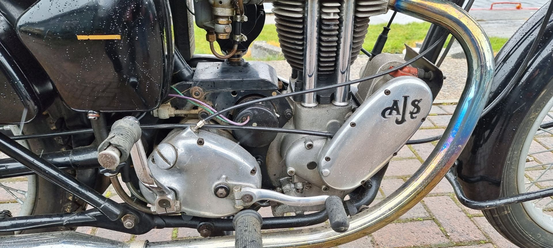 1953 AJS 16M, 349cc. Registration number NYF 196. Frame number overpainted. Engine number 53/16M/ - Image 3 of 14