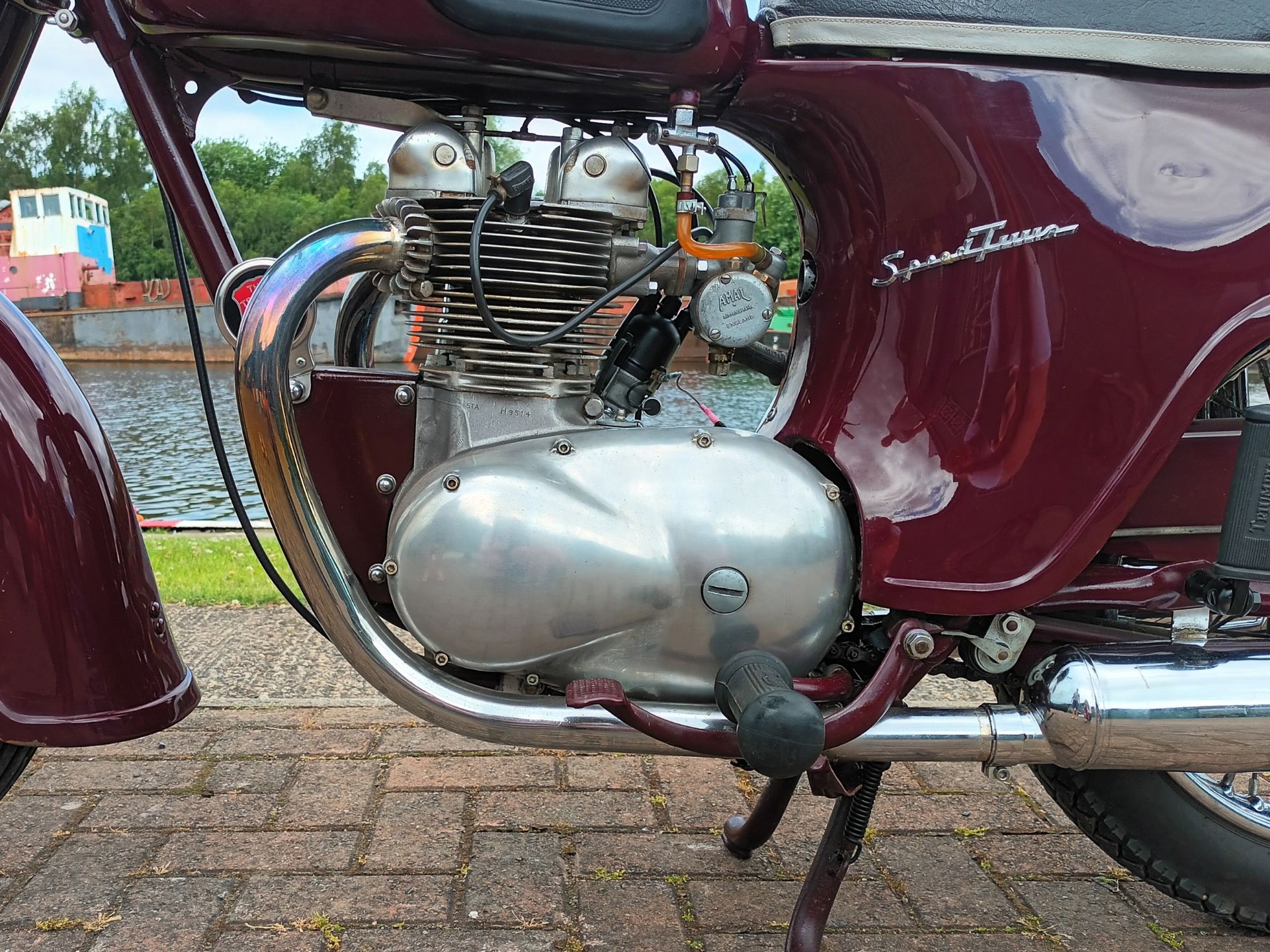 1959 Triumph 5TA Speed Twin, 500cc. Registration number 418 GKE (non transferrable). Frame number - Image 7 of 14