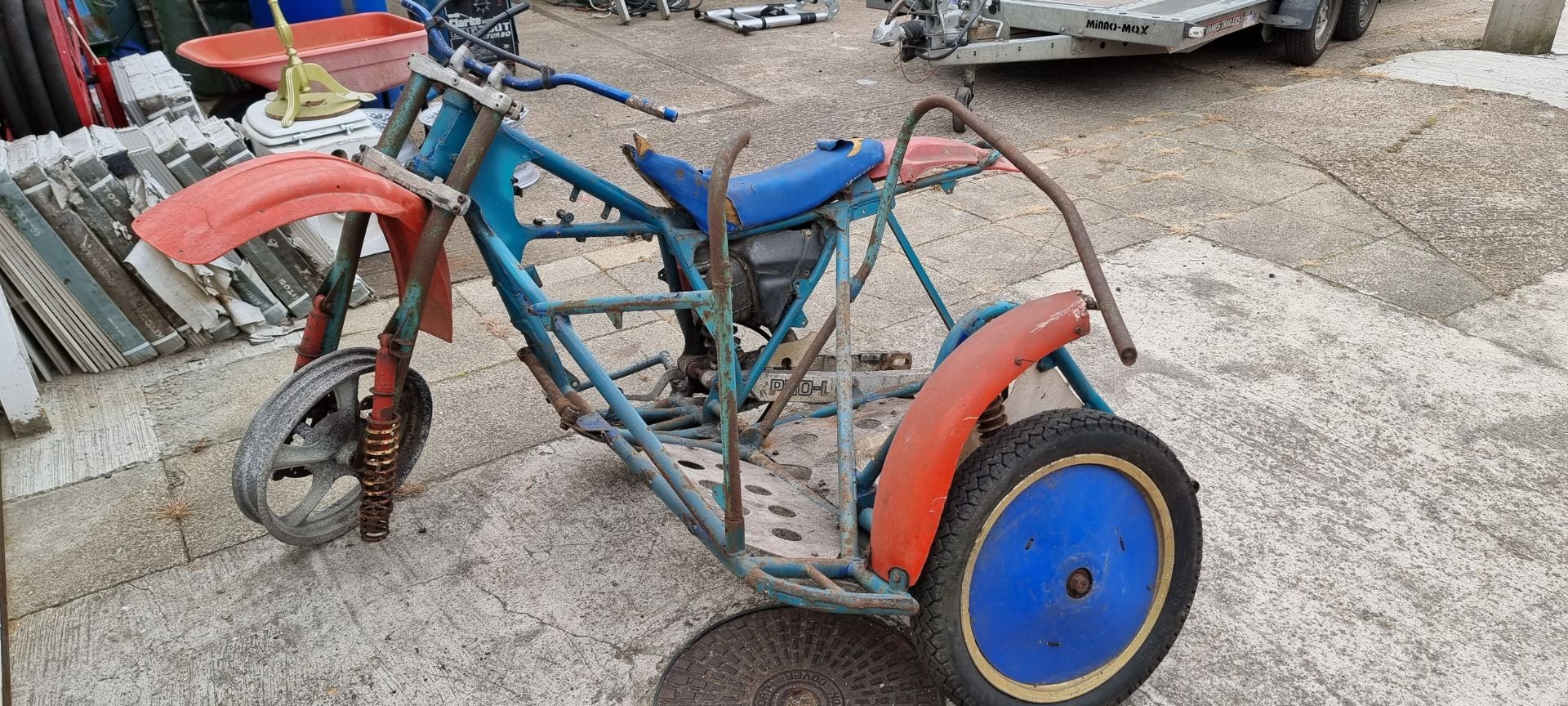 1987 Kawasaki KX500 trials out fit frame - Image 2 of 4