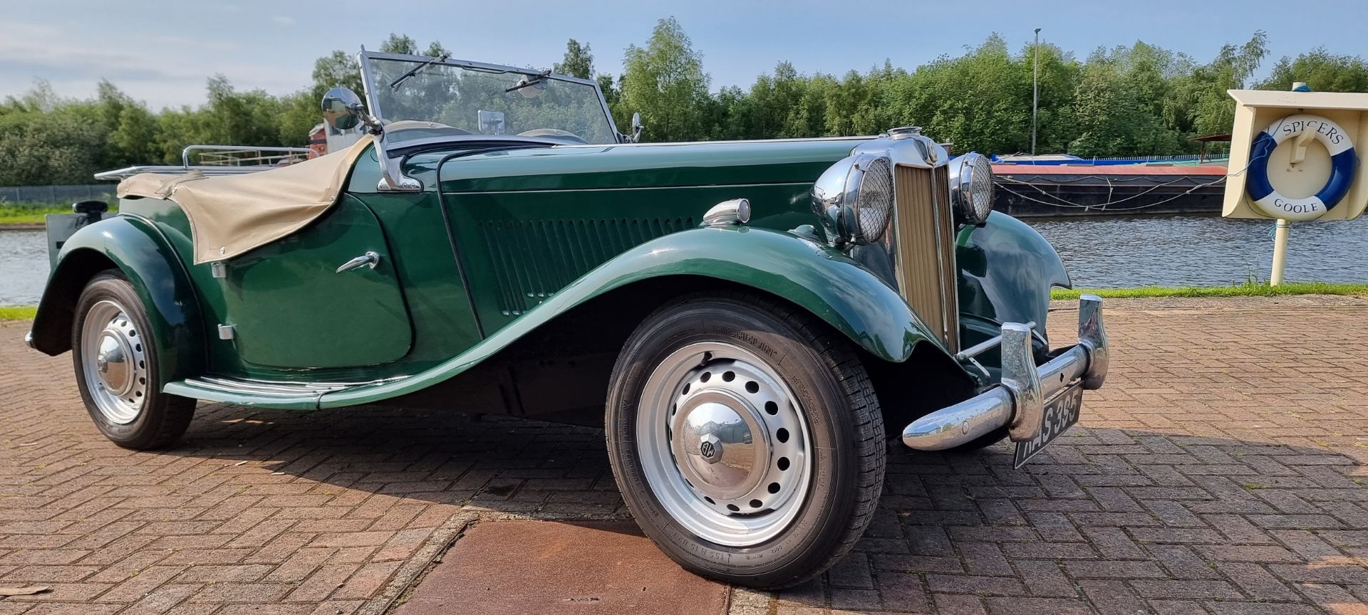 1951 MG TD/C, Mk 2, 1250cc. Registration number KAS 395 (non transferrable). Chassis number TD/