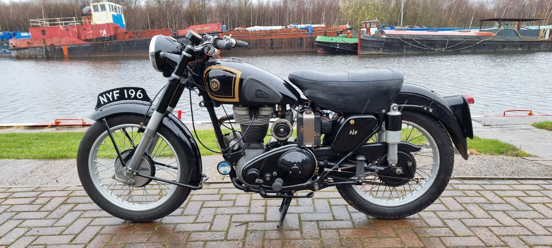 1953 AJS 16M, 349cc. Registration number NYF 196. Frame number overpainted. Engine number 53/16M/ - Image 10 of 14