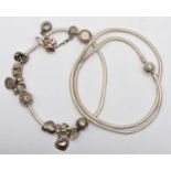 Pandora, two silver bracelets, 84gm