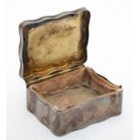 A silver trinket box, Birmingham 1912, 6 x 5 x 2.5cm