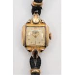 Tudor, a gold plated manual wind ladies wristwatch, c.1950's, signed 17 jewel movement, case