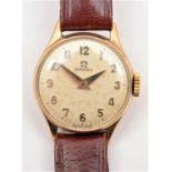 Omega, a 9ct gold manual wind ladies wristwatch, Birmingham 1961, 17 jewel cal 245 movement, 18mm.