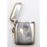 A Victorian silver vesta case, Chester 1895, 26gm