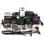 Eighteen digital cameras, to include a Fujifilm FInepix E900, a Ricoh Caplio R2, a Konica Minolta