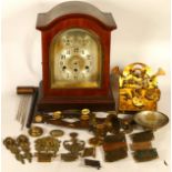 A collection of miscellaneous items, to include a mahogany tea caddy, an early 20th century