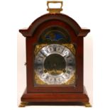 A Dutch mantel clock with moonphase 8 day movement stamped Franz Hermie, 25cm tall, together with