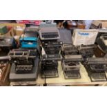 A collection of early 20th century and later typewriters, makers to include - Royal Imperial,
