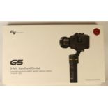 An Feiyutech G5 3-axis gimbal, compatible with GoPro Heroes 3 through 5, complete in box