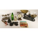 A collection of early 20th century and later sets of scales & weights, to include postal letter
