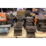 A collection of early 20th century and later typewriters, makers to include - Royal Imperial,