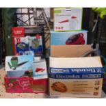 A collection of home & garden wares, new old stock (nos) including vacuum cleaners, steam cleaner,