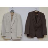 A selection of men's suit jackets, one 'Greenwoods' brown and gold buttoned size 40" chest, the