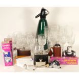 LOT WITHDRAWN FROM AUCTION collection of glassware, alcohol related wares and cabinet pieces
