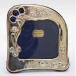 A silver and enamel photograph frame, Birmingham 1995, 17 x 15.5cm