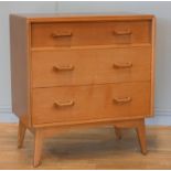 A mid 1950's G plan chest of drawers by E Gomme, from the Brandon range, three drawers with