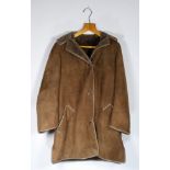 Brown sheepskin coat, size 40.