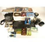 A collection of photography equipment and electronics, to include a Durst Phototechnik C35 film