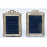 A pair of silver photograph frames, Sheffield 1990, 17 x 11.5cm