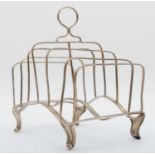 A George IV provincial silver six division toast rack, by John Wright & George Fairbairn,