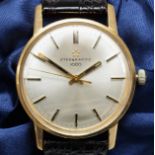 Eterna Matic 1000, a 9ct gold gentleman's automatic wristwatch, London 1967, silvered dial with