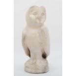 Penny De Corte, contemporary, an unglazed pottery figure of a barn owl, signed, 34cm Penny works