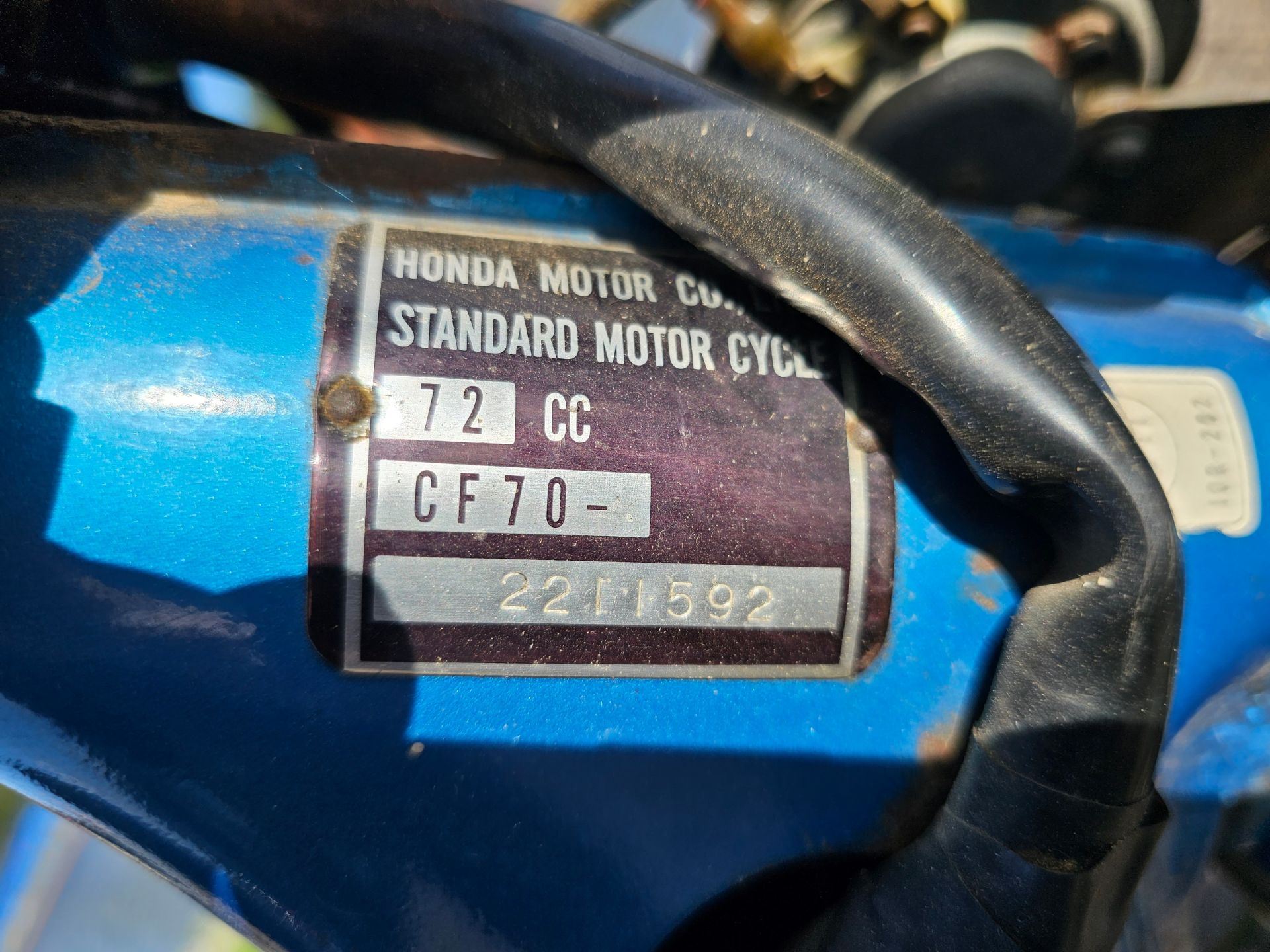 1978 Honda CF70 Chaly, 72cc. Registration number JHD 935S. Frame number CF70 2211592. Engine - Image 12 of 12