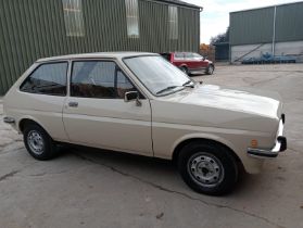 1980 Ford Fiesta Mk I, 950cc. Registration number KVO 624V. Chassis number DGM 15800 OM. Engine