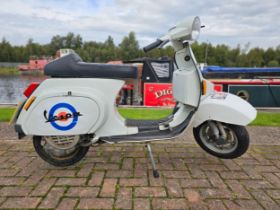 1984 Vespa Douglas 50cc. Registration number A516 YCY. Frame number V5X2T 0162745. Engine number