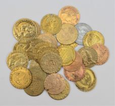 A collection of 30 guinea gaming and other tokens, to include, Fattorini, Harrogate and