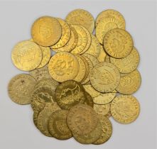 A collection of 41 guinea gaming tokens, In Memory of the Good Old Days, 1797, (41)