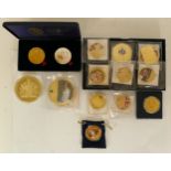 14 various Royal Commemorative coins, cased