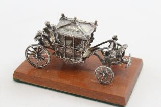 A cast silver limited edition commemorative Silver Jubilee Coronation cast coach, by Toye, Kenning &