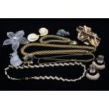 Ten pieces of costume jewellery including Swarovski and Sarah Coventry