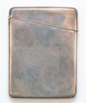 An Edwardian silver card case, London 1903, of plain form, 9.5 x 7cm, 94gm